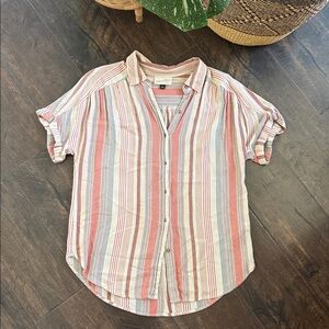 Striped Button-Up Shirt